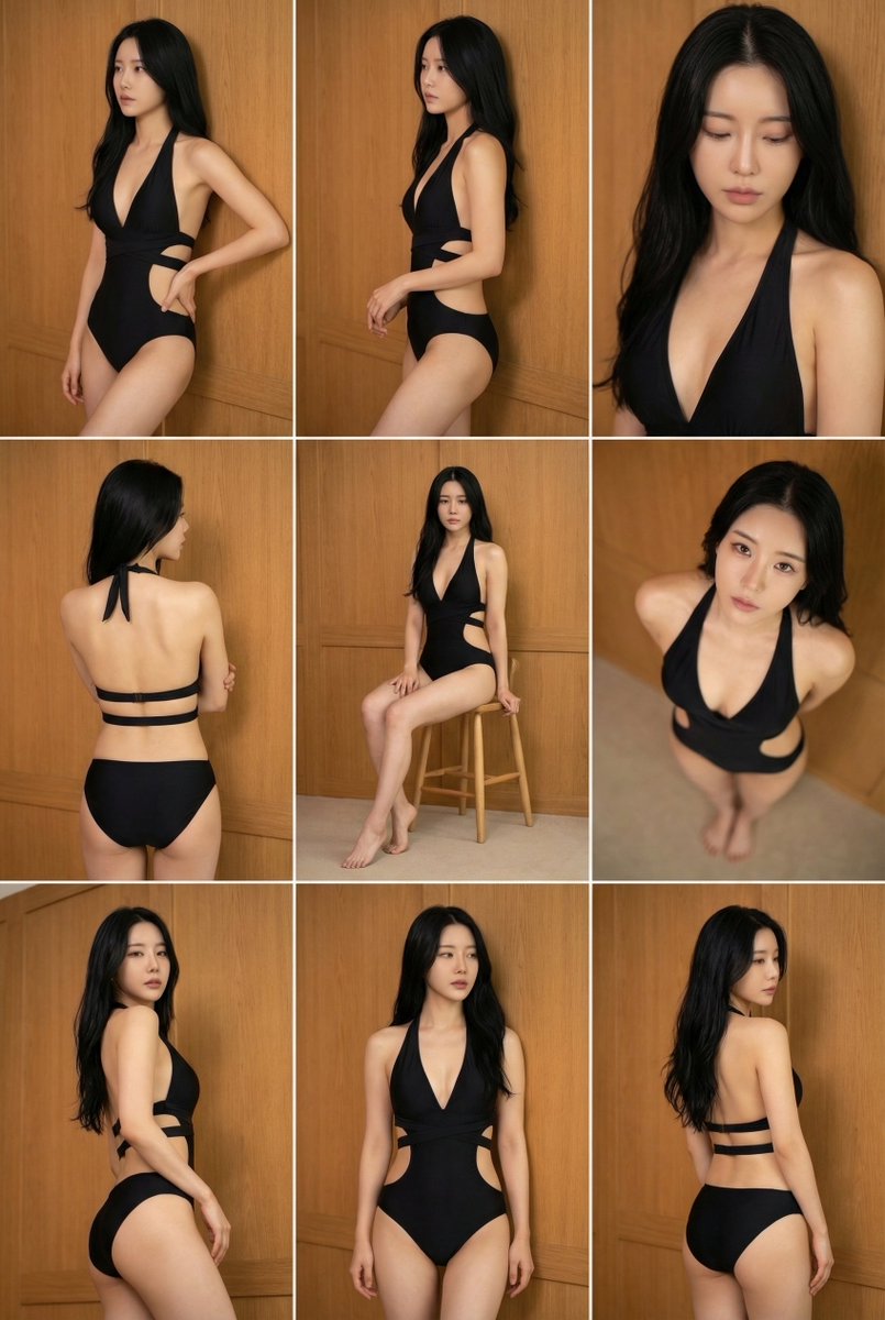 九宫格同角色多角度随机姿态设定