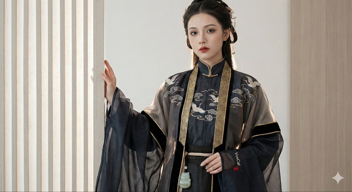 冷奢汉服高定特写