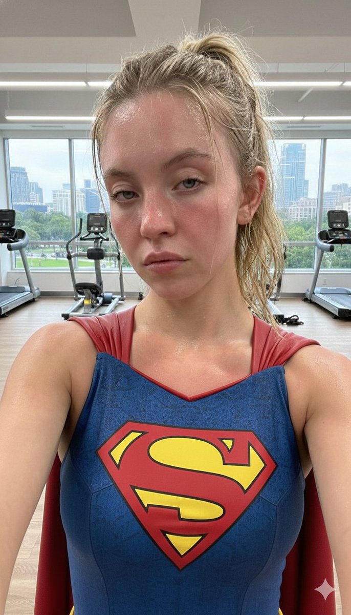 披红披风的超写实金发超级英雄少女