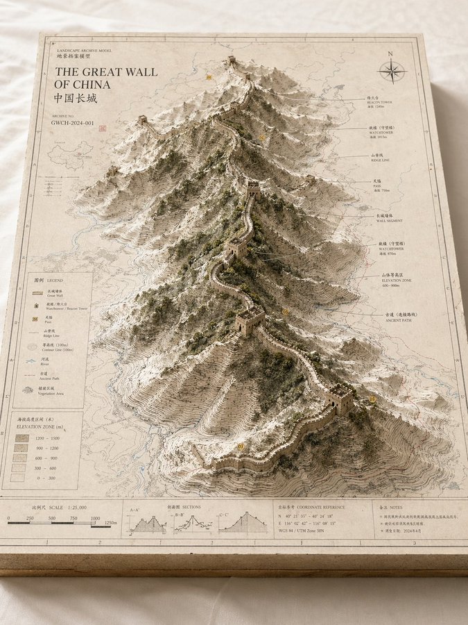 地景档案立体沙盘模型图