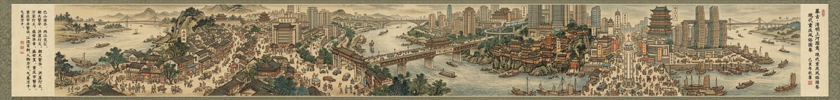 现代都市清明上河图长卷