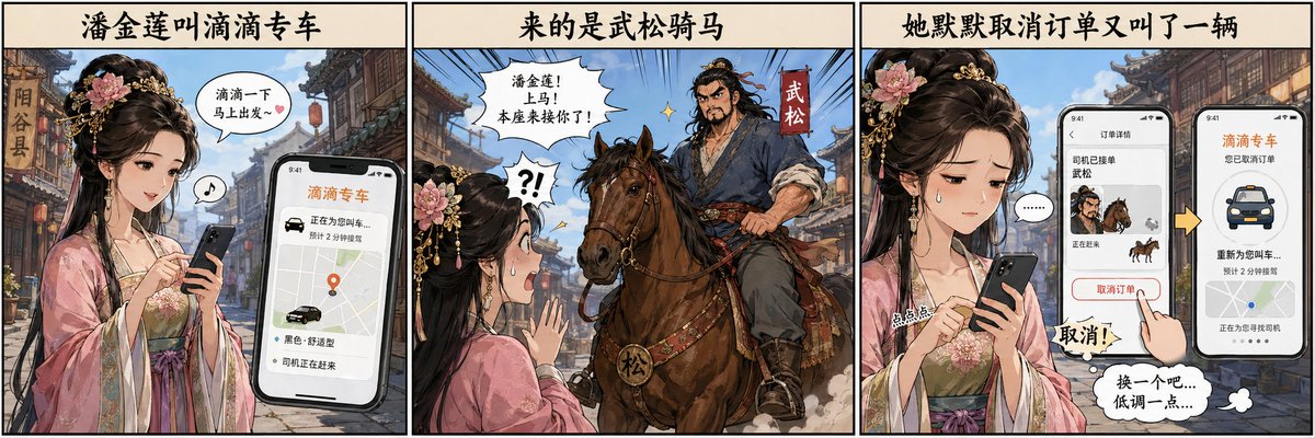 潘金莲叫滴滴遇到武松骑马