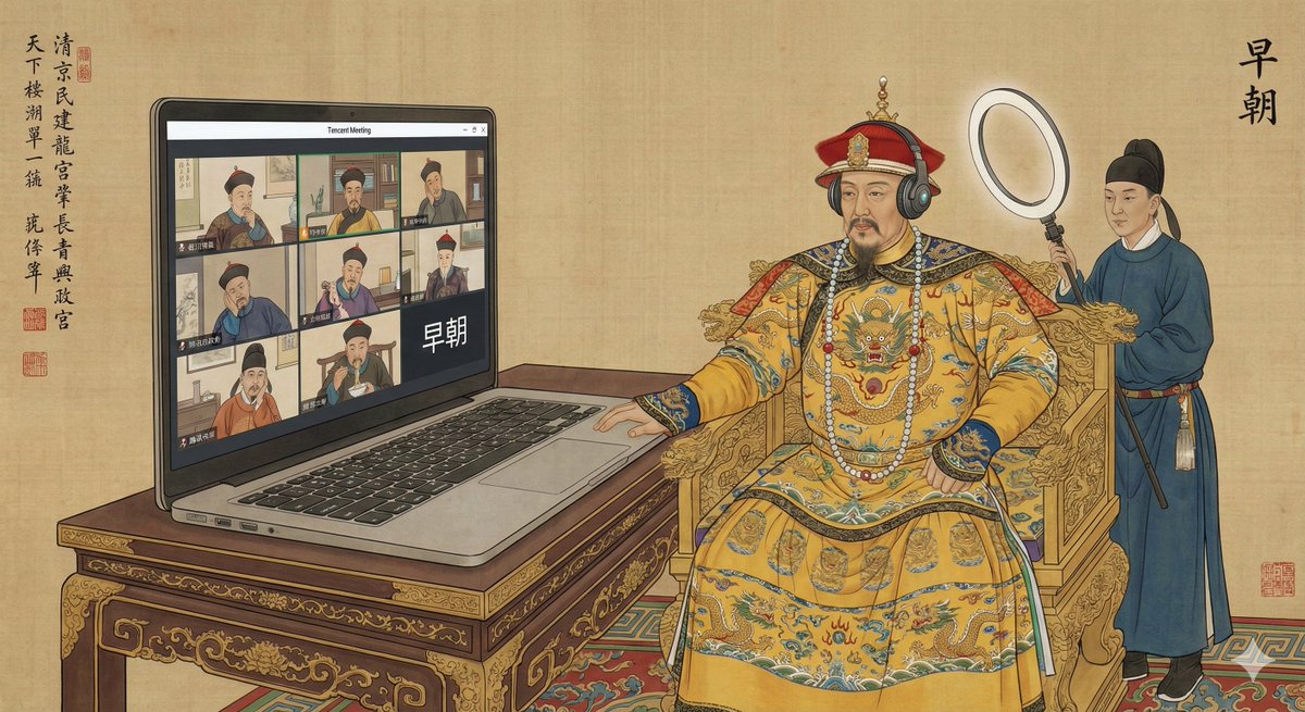 早朝了开个视频会议先