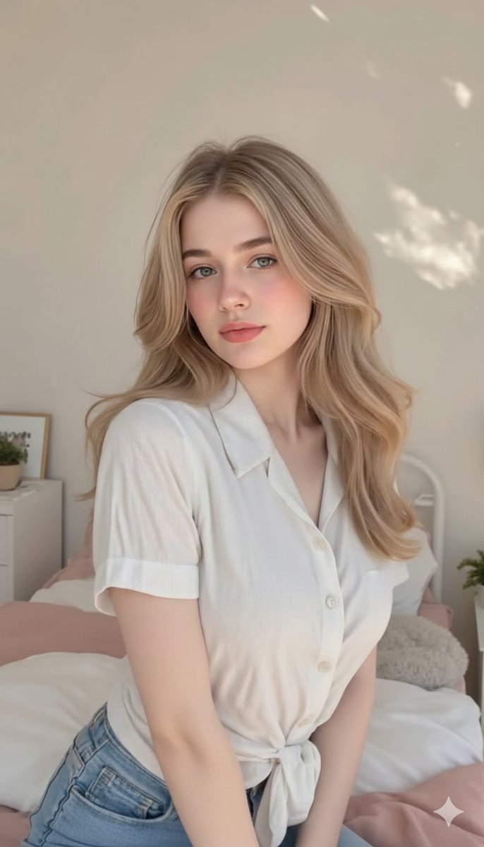 阳光洒落的白衬衫少女