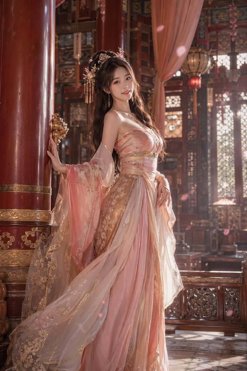 唐风汉服佳人宫殿绝美摄影