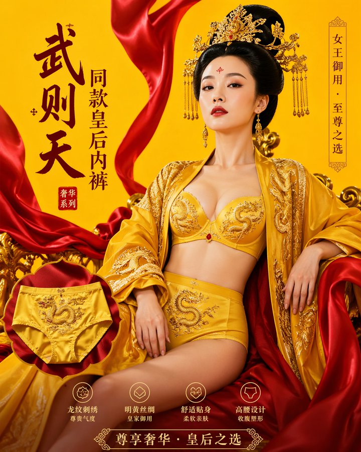武则天同款皇后内衣广告大片